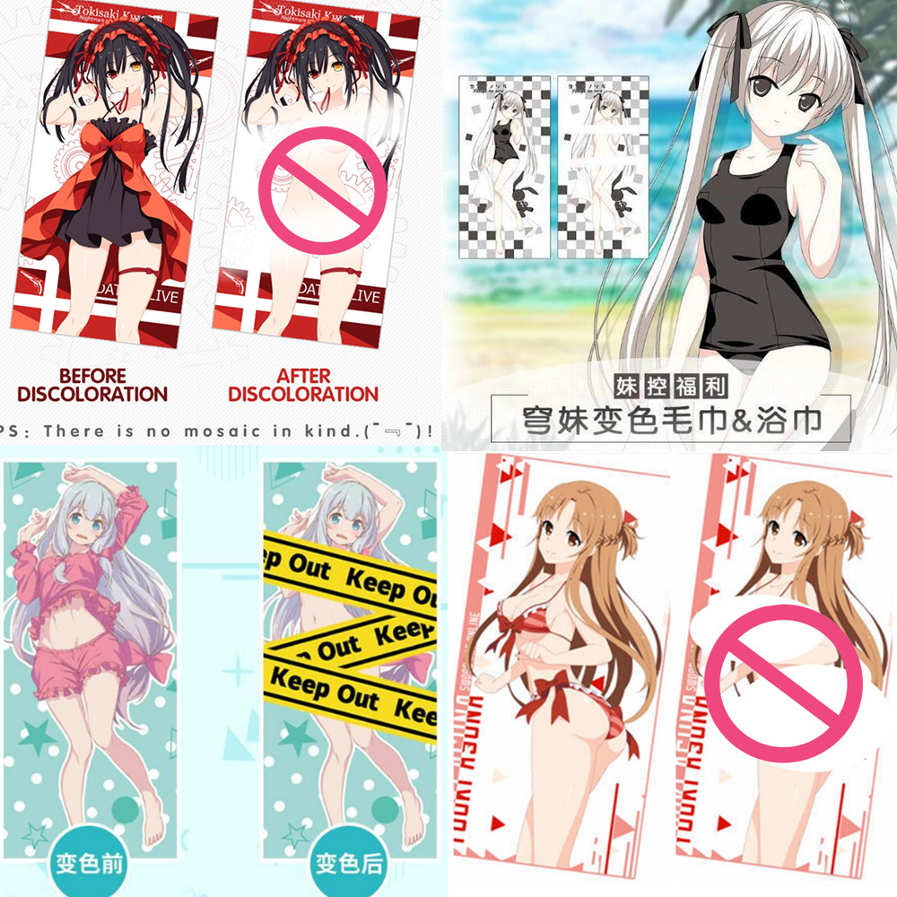 Handuk Berubah Warna Karakter Anime Set Sabun Buatan Tangan Kartun Perlengkapan Kamar Mandi Perubaha