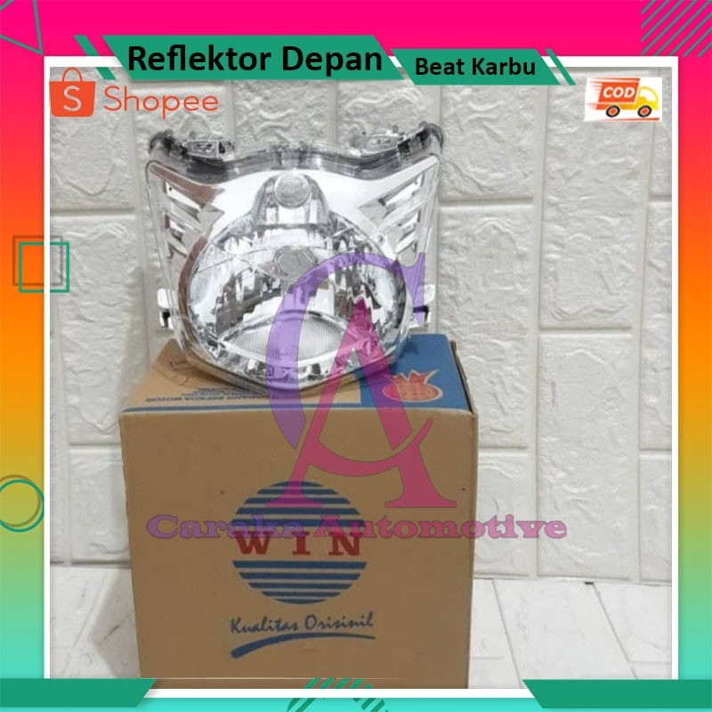 Ready Stock Reflektor Lampu Depan Honda Beat Karbu Old Lama 2008 2009 2010 2011 2012 Original