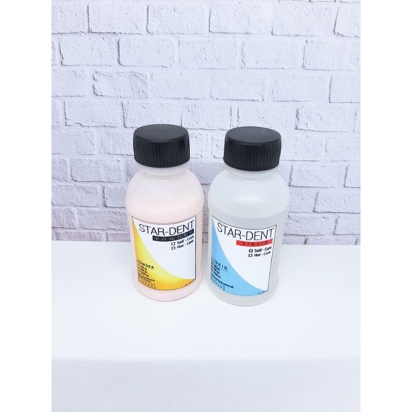 Lem gigi palsu yg patah ( 50ML ) bahan pembuat gusi gigi palsu 1 Paket Selfcuring