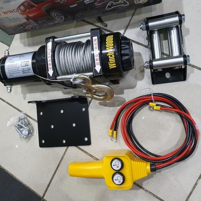 Electric Winch Atv Hoist 2000 Kg Winch 4000 Lbs