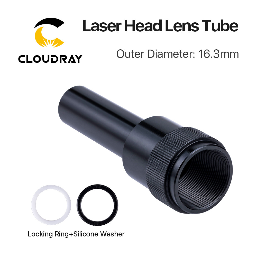 Tabung Lensa Cloudray Aluminium L Series D20 F63.5mm untuk Mesin Pengukiran Laser CO2