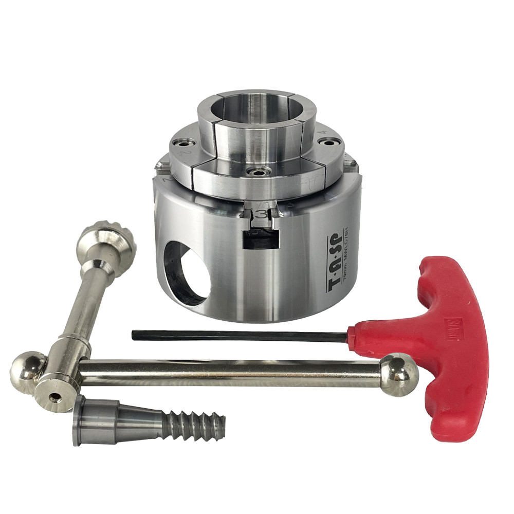 Chuck Bubut Kayu 2.75 Inci 70Mm Benang Chuck Gulir 1 Inci dan M18 4 Rahang Penengahan Mandiri Akseso