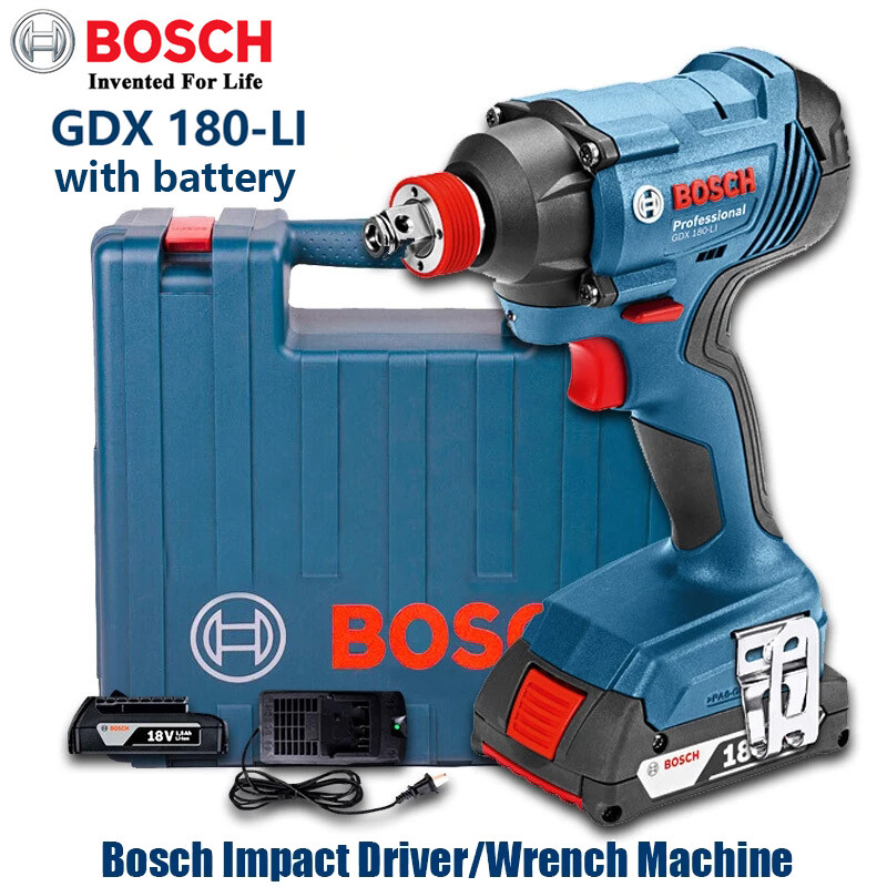 Bosch Cordless Impact Driver/Kunci Pas GDX 180-LI Obeng Listrik Kunci Pas Listrik Kunci Impact 18V A