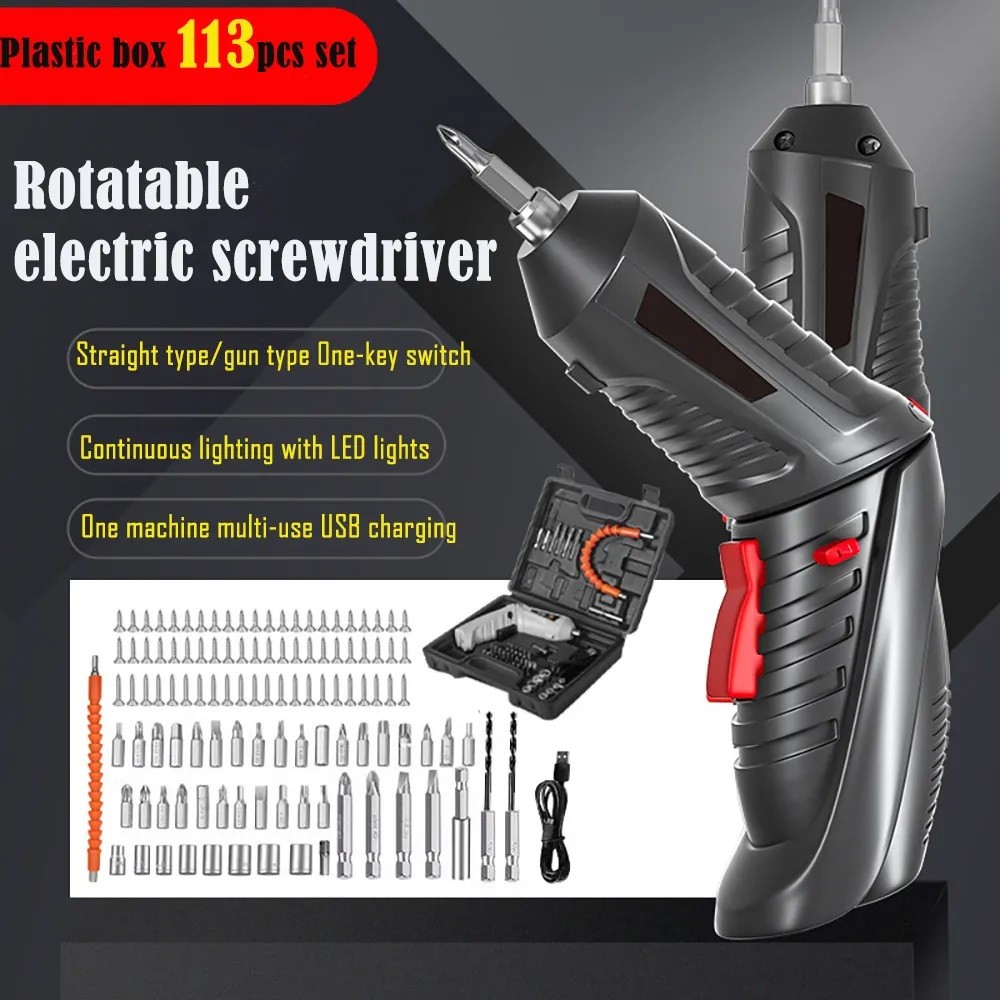 Obeng Listrik Baterai Obeng Tanpa Kabel Isi Ulang Obeng Nirkabel Dampak Kuat Bor Obeng Listrik