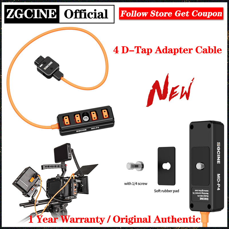 ZGCINE MD-P4 D-Tap ke 4 D-Tap satu titik empat Kabel Adaptor Splitter