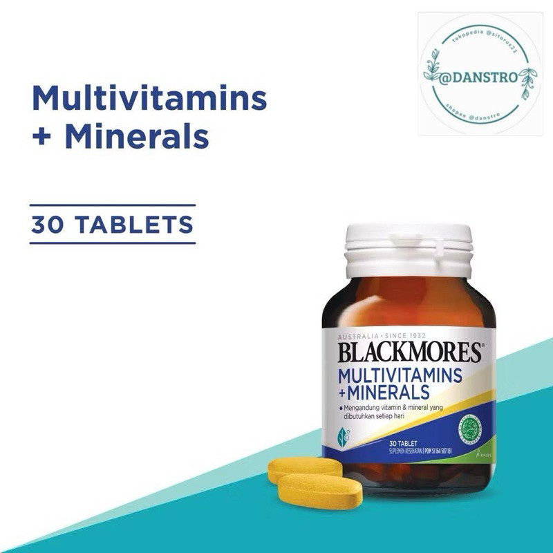 Multivitamin + Minerals 30 Kapsul Multivitamin Dewasa