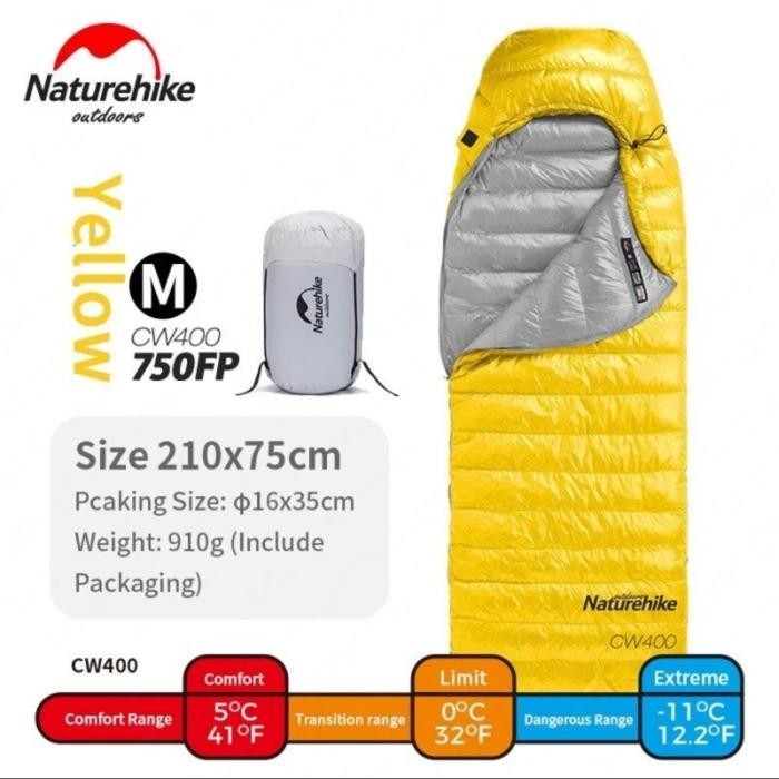 Terbaru! Sleeping bag Ultralight Naturehike CW280 Goosedown model tikar