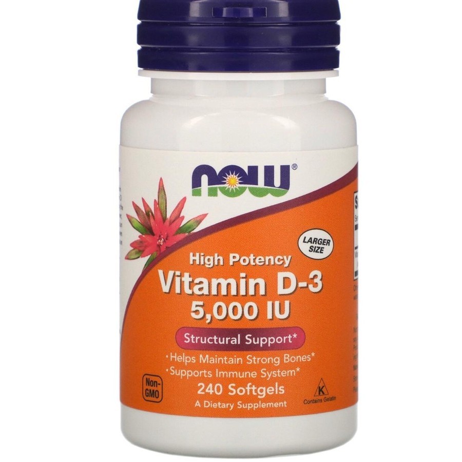 NOW Foods Vitamin D3 0 IU 240 0IU isi 240