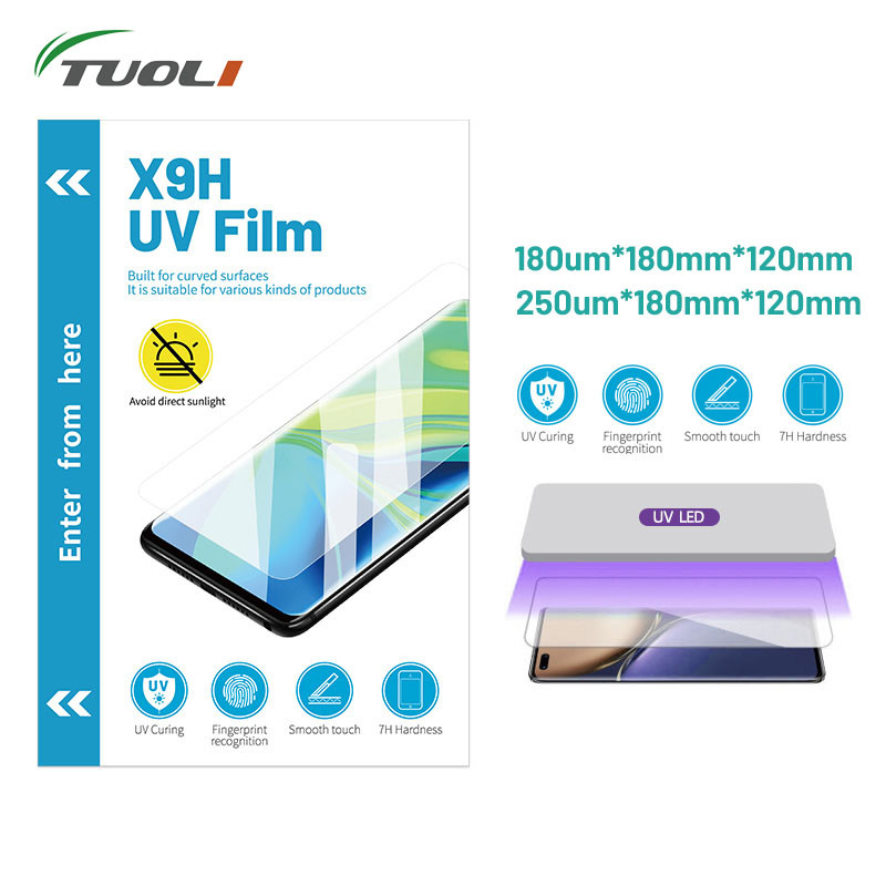 X9H UV HD Kaca Film Pelindung Anti Gores Layar Pengawetan Vakum Lembar 250um untuk Mesin Pemotong Hi