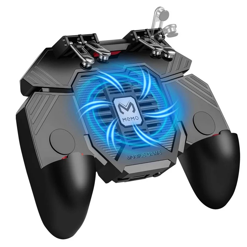 Terlaris AK77 Game Trigger Phone Cooler Fan Game Controller Pubg Controller With Fan Gamepad Pubg M