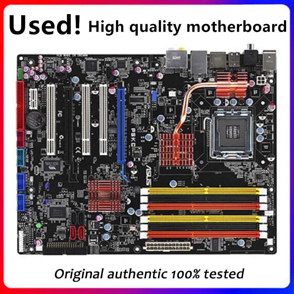 For Asus P5KC Desktop Motherboard  P35 Socket LGA 775 DDR2  Original Used Mainboard On Sale