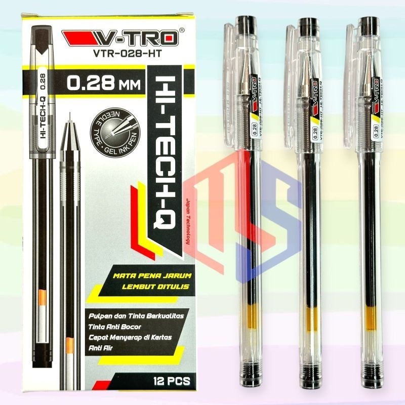 

Pulpen / Ballpoint / Pen Gell Hi Tech 0.28 V-TRO (12 Pcs)