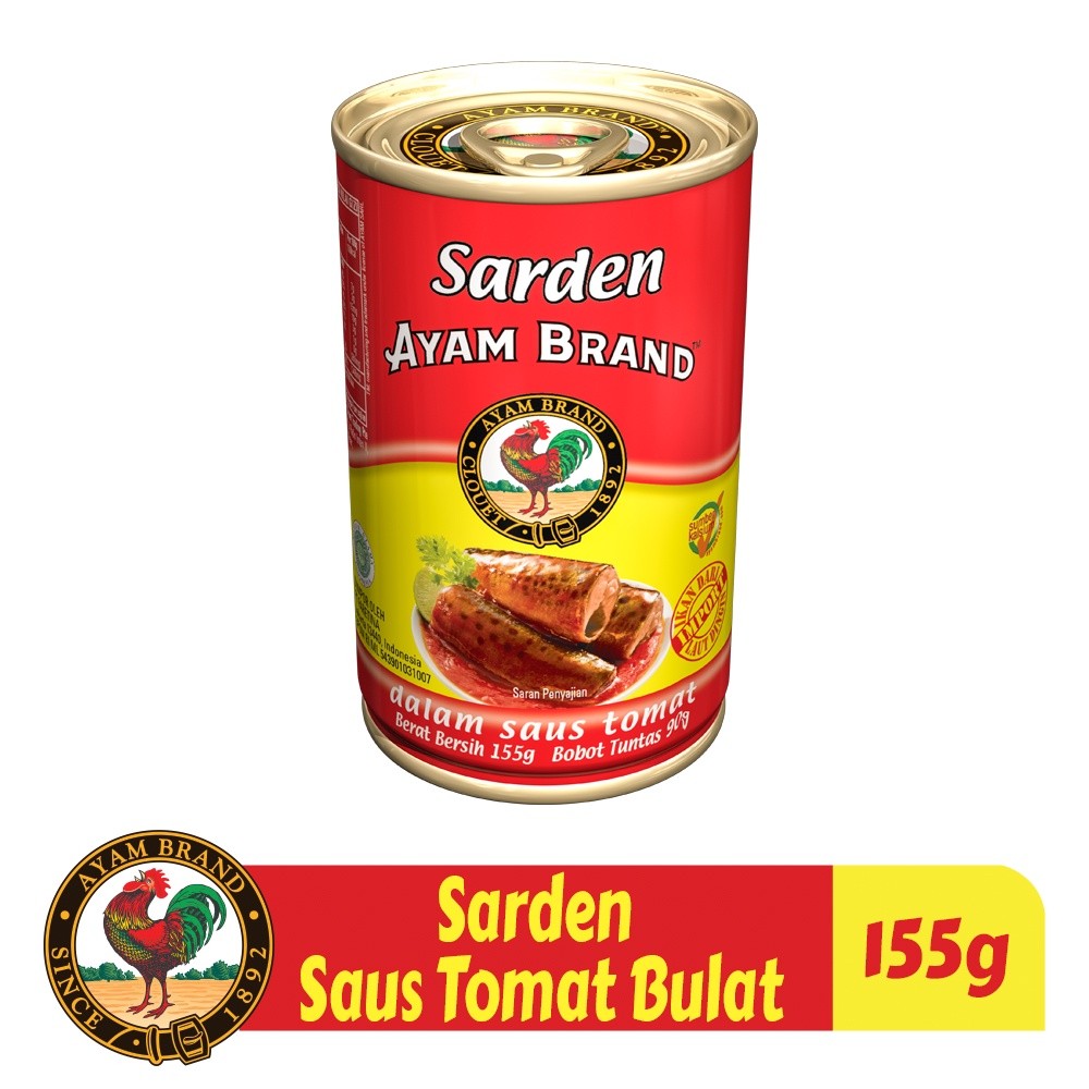 

Ayam nd - Paket Sarden Mackerel Kaleng Bulat 155gr