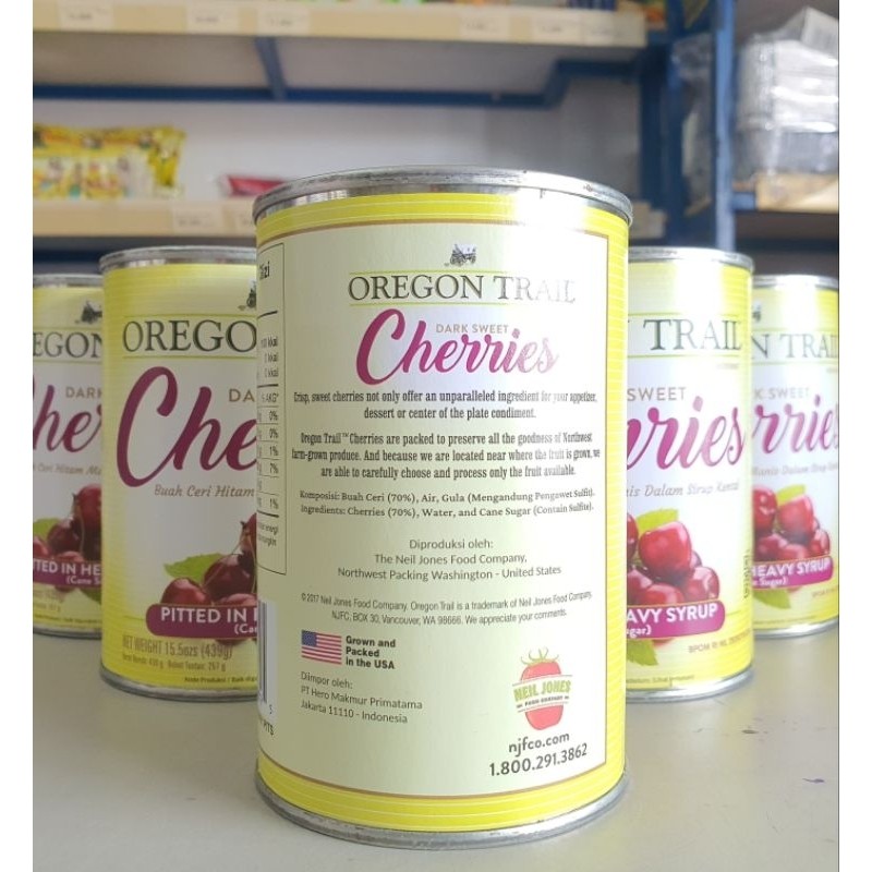 

Dark Cherry Kaleng 439Gr / Oregon Trail Dark Cherry 439Gr / Dark Sweet Cherries 439Gr