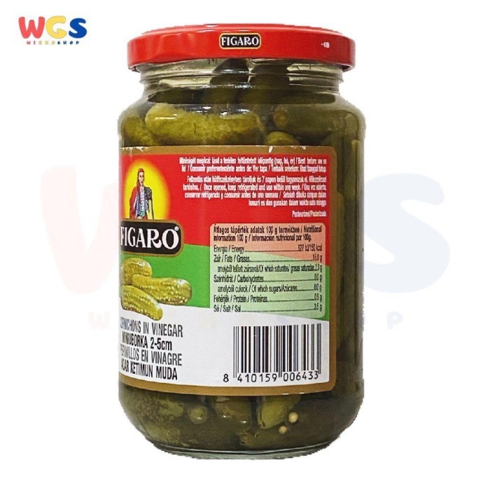 

Figaro Gherkins Cornichons in Vinegar 340g - Acar Timun Muda