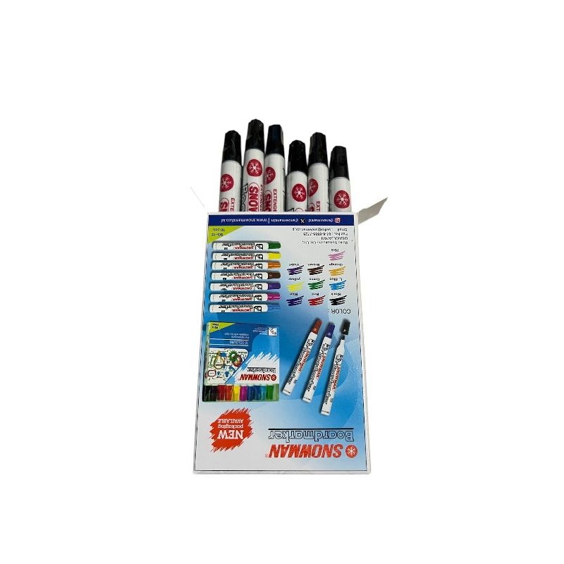

Spidol White Board Merk Snowman BG-12 per 6 pcs warna Hitam