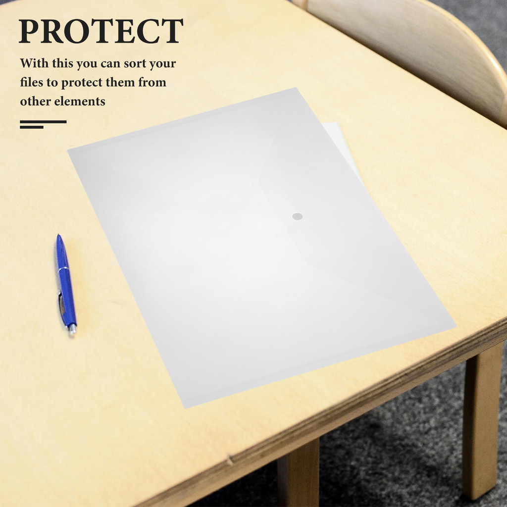 

10 Pcs Transparent File Bag Document Holder Plastic Bags A3 Poly Pockets Folder Portfolio Pp Storage Office Folders