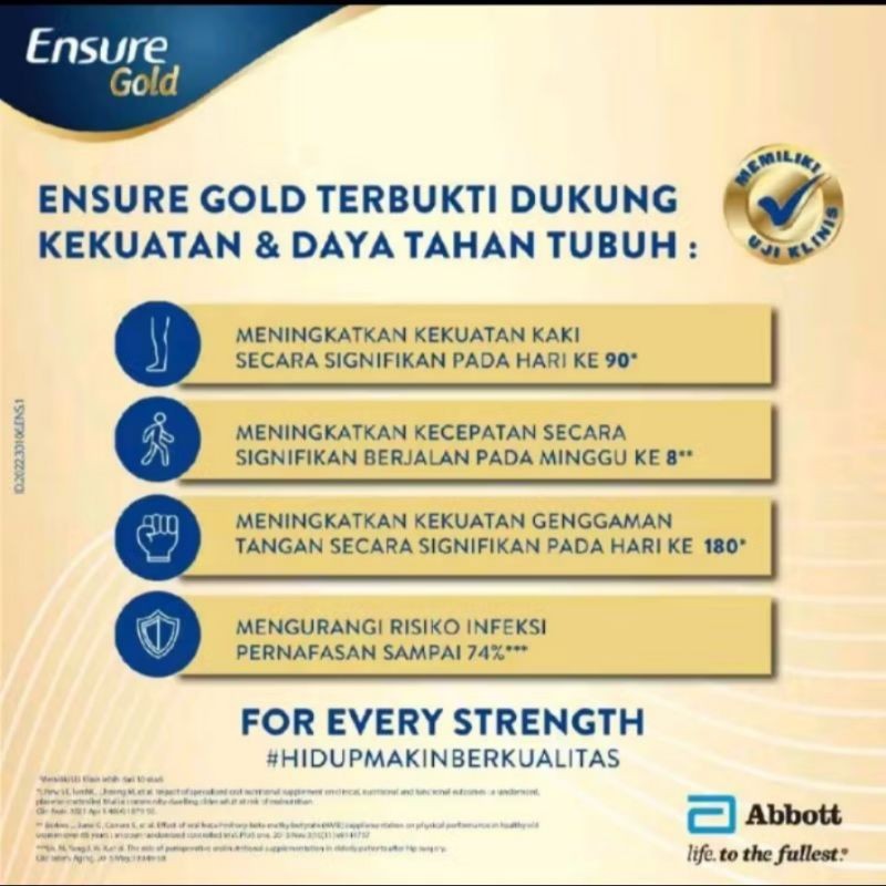 

ENSURE GOLD HMB COKELAT 800g BELI 2 KALENG LEBIH
