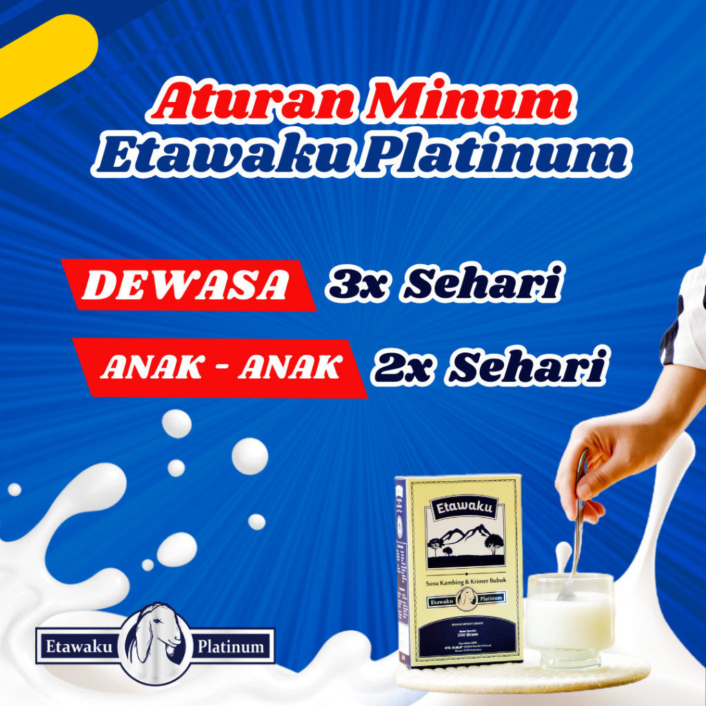 

PAKET 3 BOX SUSU ETAWAKU PLATINUM - SUSU ETAWA BUBUK Baik Untuk Persendian dan Pernafasan