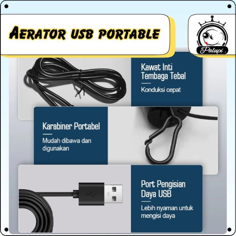 AERATOR AQUARIUM USB POMPA UDARA AQUARIUM