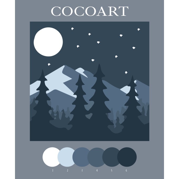 

Paint By Number Kit [ Night View ] - Cocoart.id I Kanvas 20 x 20 cm