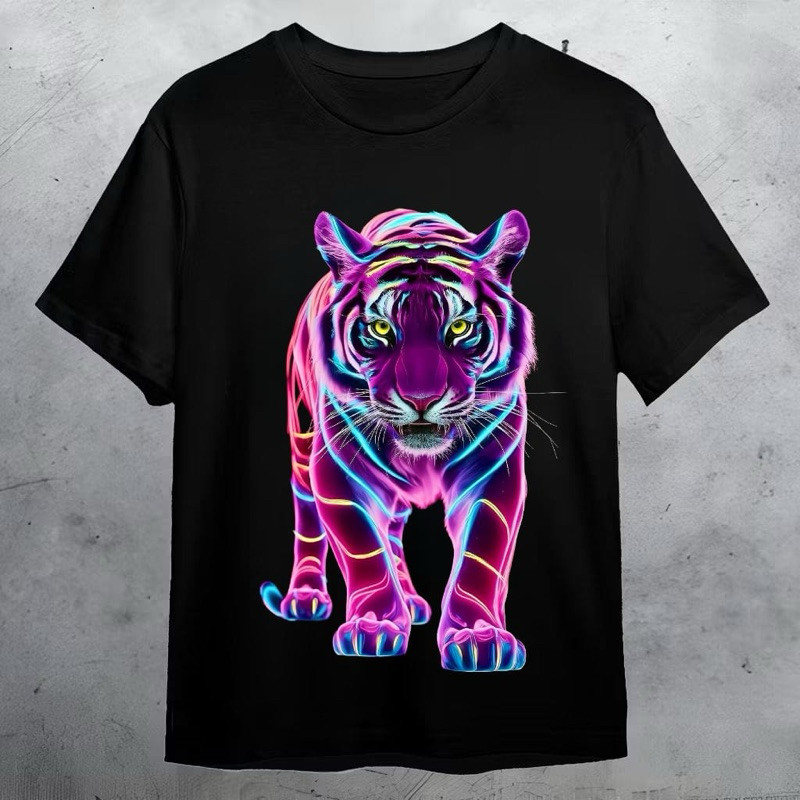 kaos distro premium original/kaos motif harimau/kaos pria dan wanita/kaos lengan pendek