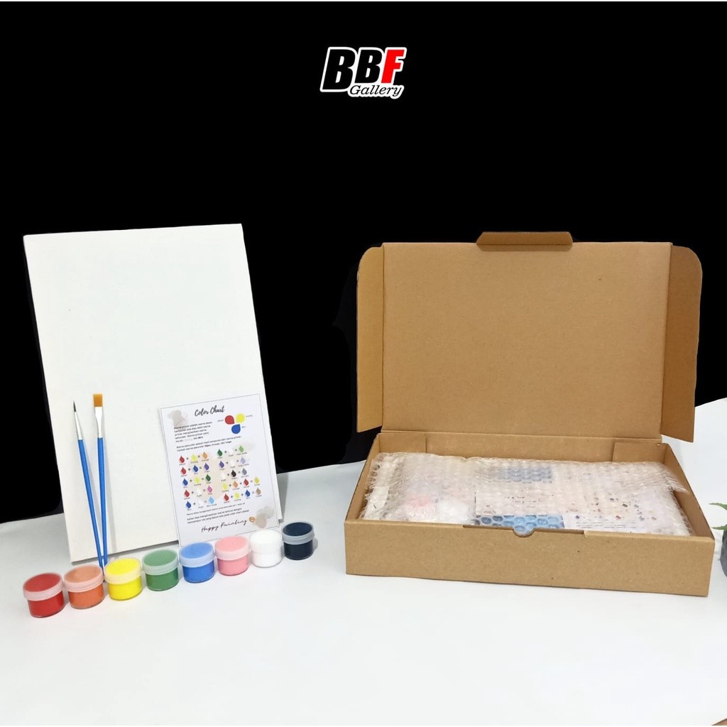 

Kanvas Lukis Putih 20x30 Cm Lengkap Dengan 8 Cat Air Akrilik Palet Dan 2 Pcs Kuas Flat & Round Set