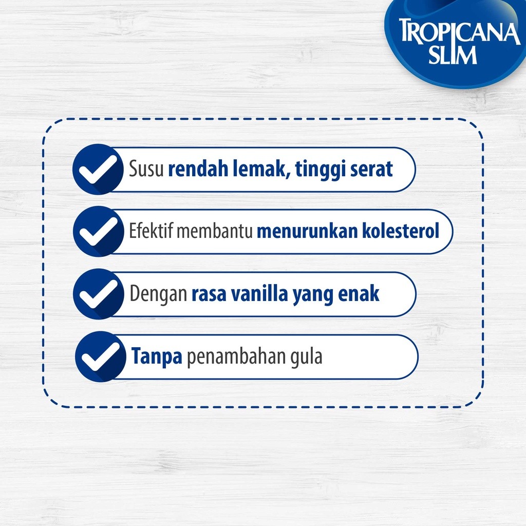 

Twin Pack - Tropicana Slim Susu Low Fat Vanilla 500gr - Bantu Turunkan Kolesterol