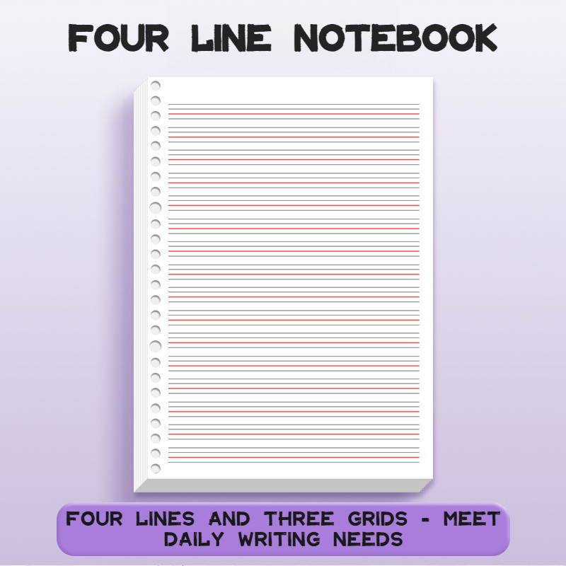 

Gradient Loose Leaf Notebook 4 Line Thick Cover 4 Colors For School Supplies Stationery Office