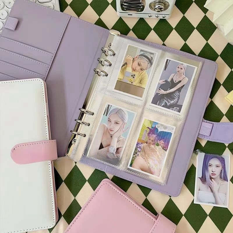 

A5 Ice Cream Color Korean Kpop Idol Card Holder Photo Album Collect Book Pu Leather Binder