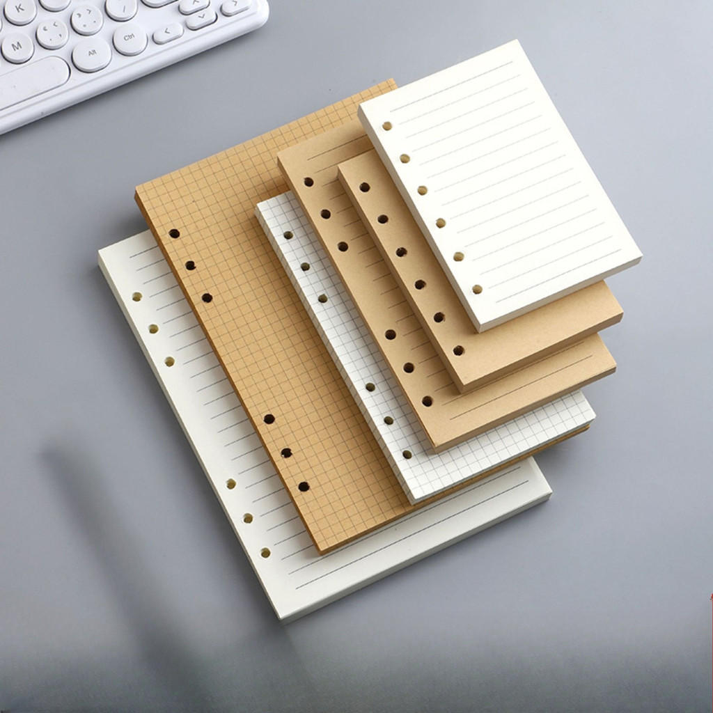 

45 Sheets A5 A6 A7 Loose Leaf Notebook Refill Spiral Binder Inner Page Line Blank Craft Grid Inside