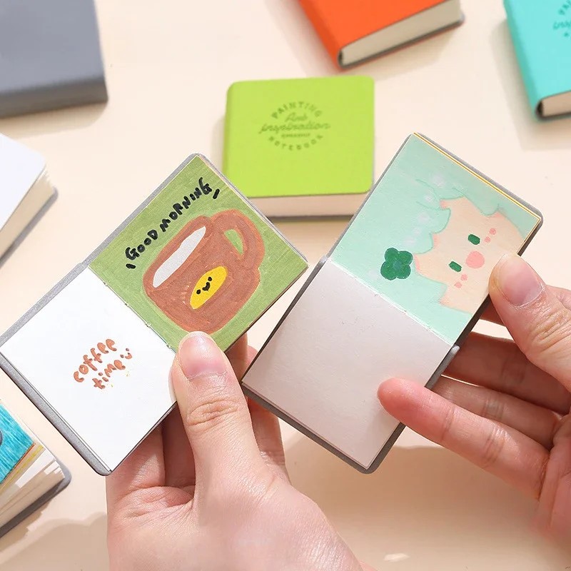 

3Pcs/Pack Mini Drawing Book Square Watercolor Sketchbook Thick Paper Gsm 200G 3 Book Painting Paper