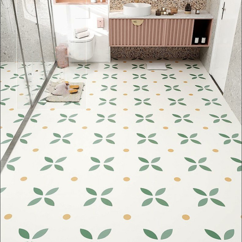 Bararoomkey_ Stiker Lantai Kamar Mandi Tahan Air Pvc Walpaper Dinding Dekorasi Kamar Mandi Perekat