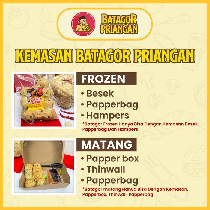 

Batagor Priangan isi 10 Premium 100% Ikan Tenggiri - Batagor Bandung