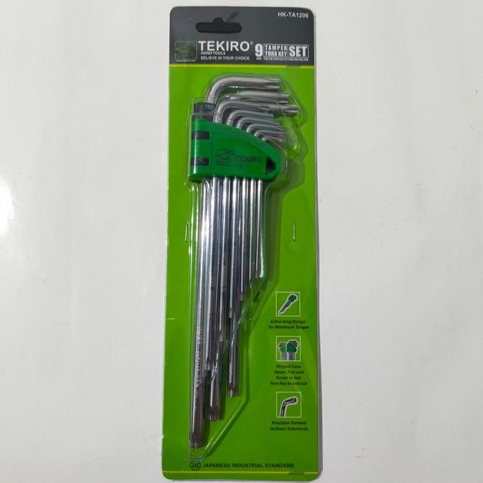 READY Kunci L TEKIRO Kembang Set Panjang 9 pcs (Tanpa lobang) HK-TO205