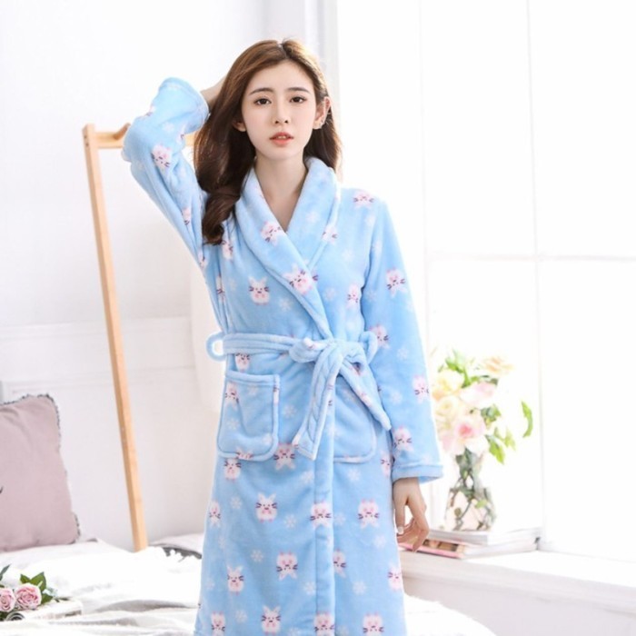 Baju Handuk Kimono Wanita Mandi Dewasa t Korea Terbatas