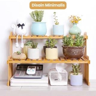 Muzy Rak Tanaman Mini Rak Bunga Standing Pot Bunga Kayu Rak Tanaman Rak Tv Rak Susun Tingkat Rak