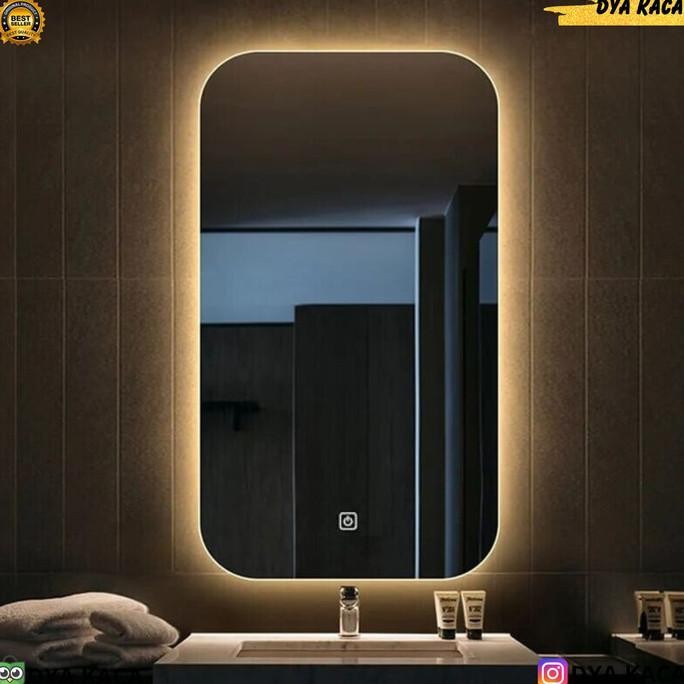 CERMIN DINDING / CERMIN WASTAFEL / CERMIN KAMAR MANDI KOTAK LED TOUCH