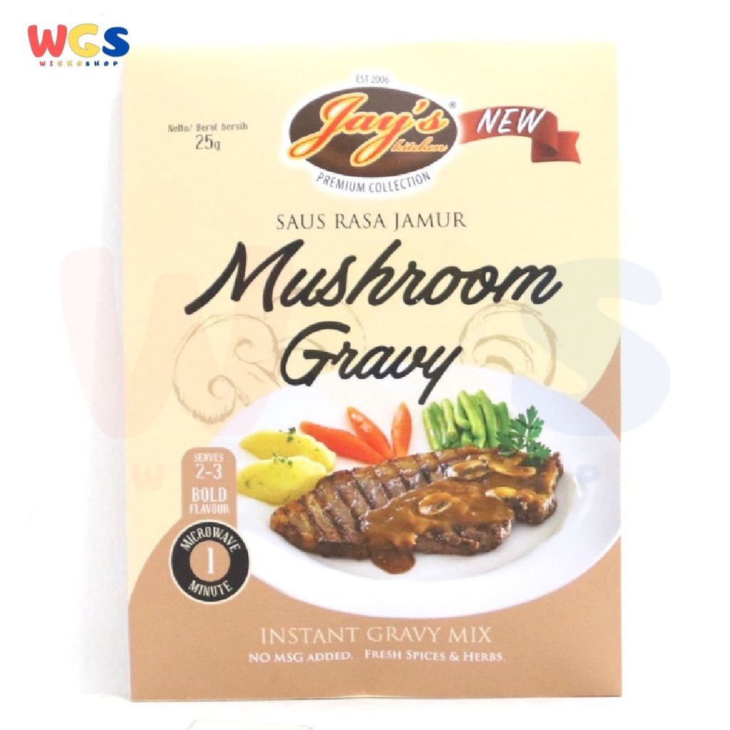 

READYY! Jay's Kitchen Jays Mushroom Gravy Sauce Steak 25g - Saus Steak Rasa Jamur