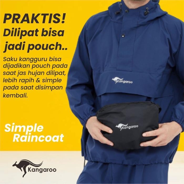 Terlaris Setelan Jas Hujan Kangaroo Kangguru Raincoat Musim Hujan Kangaroo Anti Rembes Premium