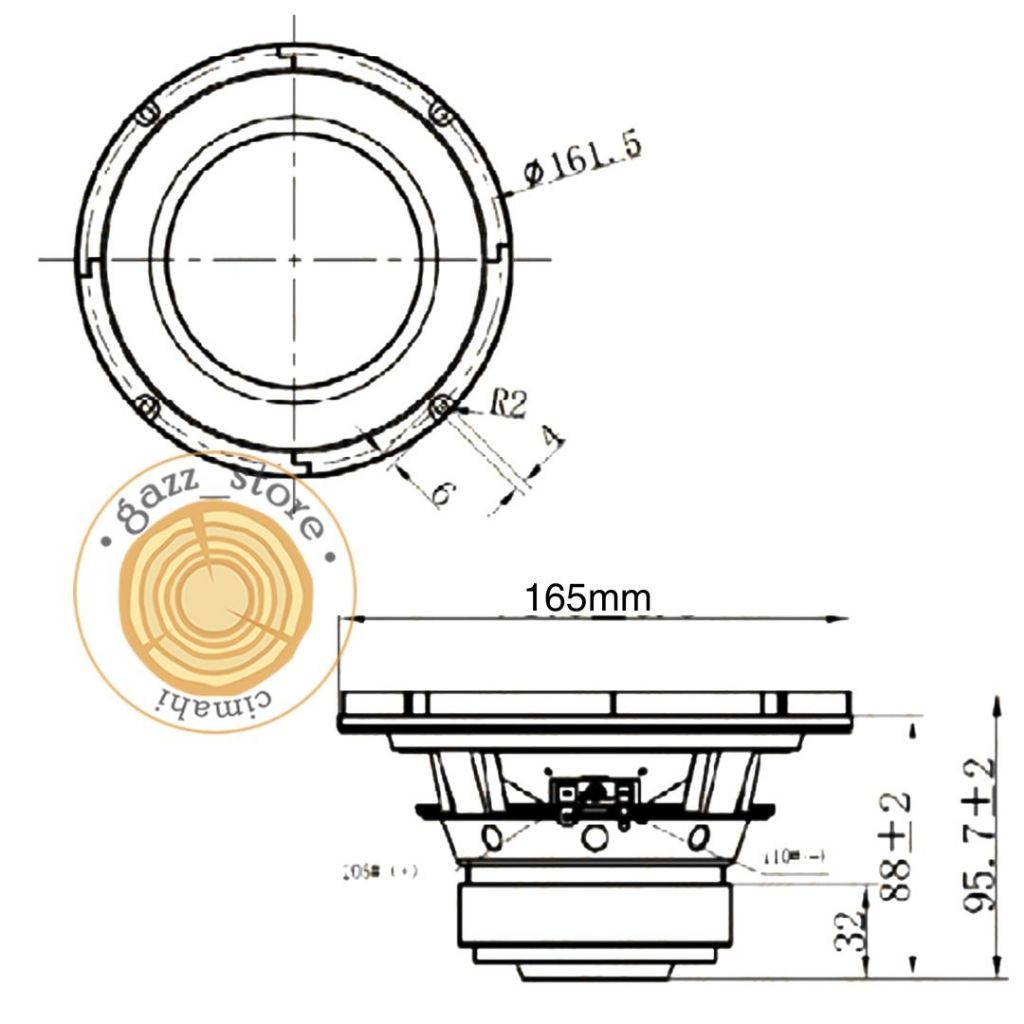 RB2233 Speaker Subwoofer 6.5 inch JBL 4 ohm 100W Subwoofer 6 inch JBL Bar 2.1 Deep Bass (MK2)