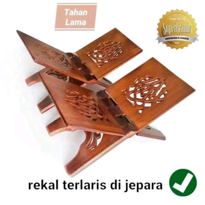 PREMIUM Promo Rekal ALQUR'AN Rekhal Tempat Baca ALQUR'AN Meja Lipat ALQUR'AN JUMBO Motif iqrok