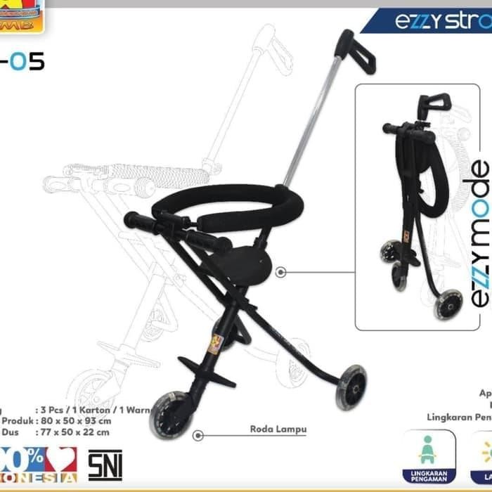PREMIUM Ezzy Baby Stroller Roda 3 Portable Kursi Dorong Bayi Lipat Kereta Anak