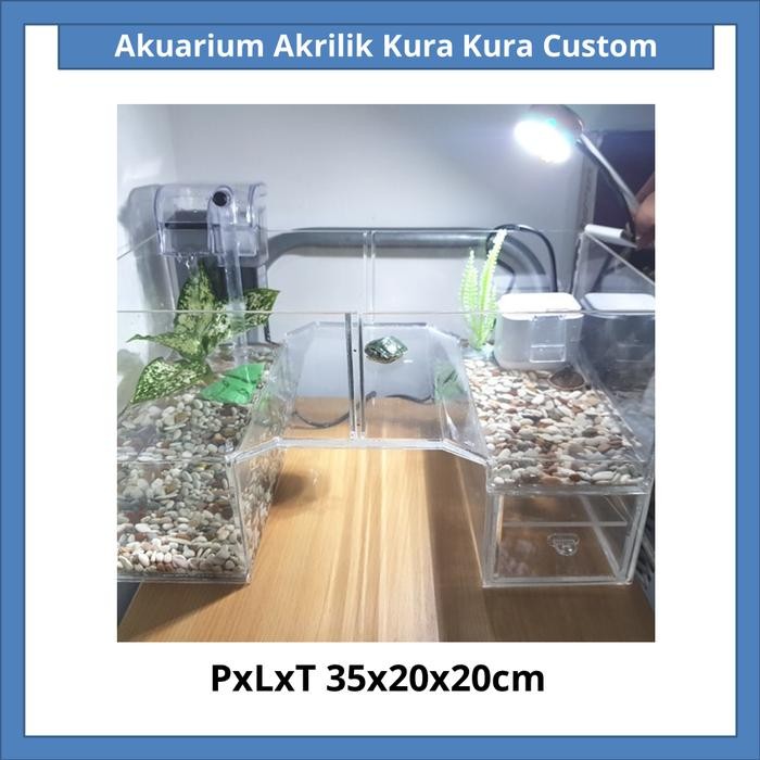 PREMIUM Akuarium Akrilik Kura Kura Custom