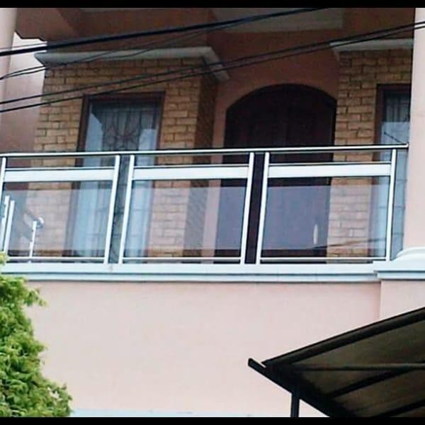 PREMIUM railing tangga balkon akrilik clear Tiang