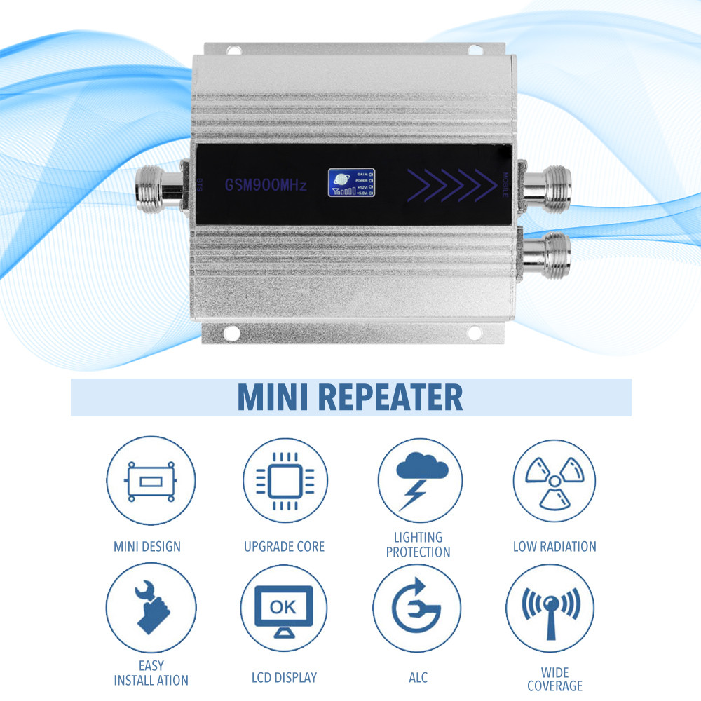 LCD GSM900MHz Double-end Mobile Phone Signal Booster Cell Phone Signal Repeater Signal Amplifier Set