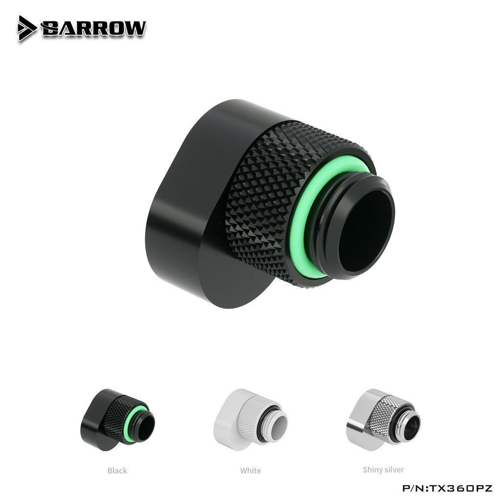 Barrow G1/4 "Fitting Pria Ke Wanita 360 Derajat Rotary Offset Fitting G1/4" 6mm Extender Fitting PC 