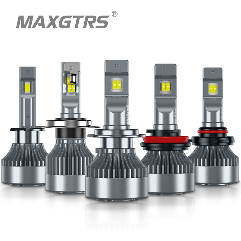 MAXGTRS Lampu Depan Mobil H7 H4 LED H8/H11 HB3/9005 HB4/9006 H1 90W 18000LM Lampu Depan Bohlam Otoma
