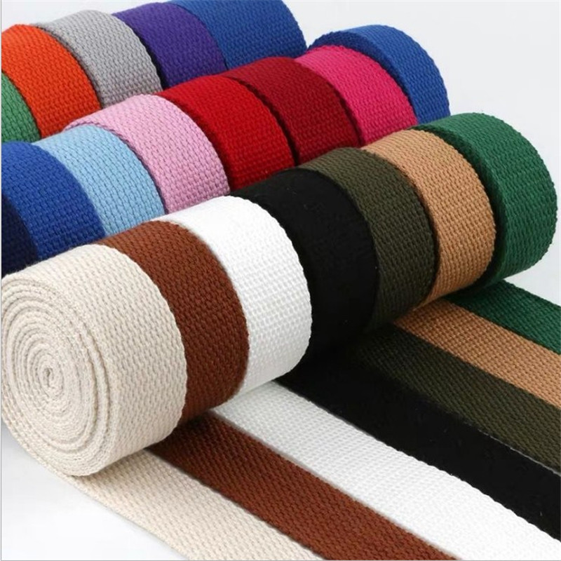 Baru 5Meter 25Mm Kanvas Pita Sabuk Tas Penebalan Katun Anyaman Kanvas Anyaman Ransel Strapping Tas J