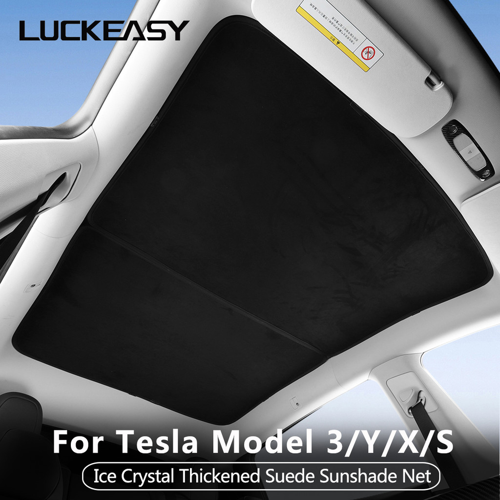 Untuk Model Tesla 3 Y Kerai Atap Kaca Mobil Skylight Blind Shading Model Jaring Suede Gaya Baru X S 